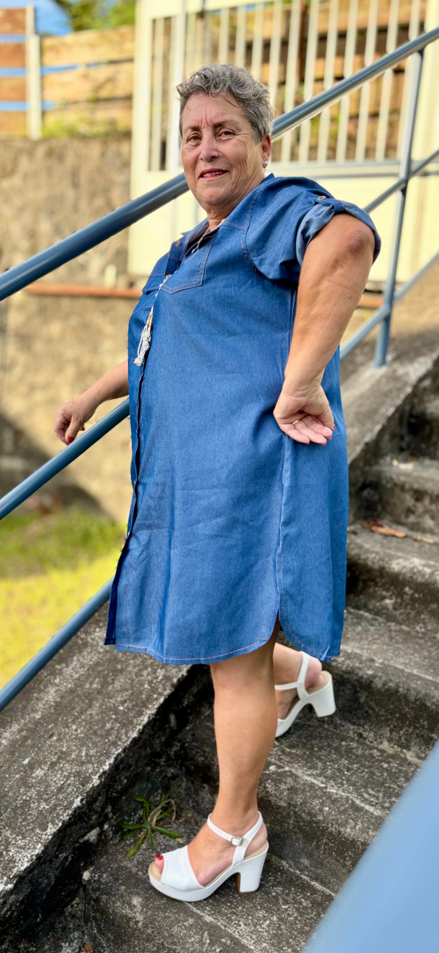 Robe fluide imitation jean