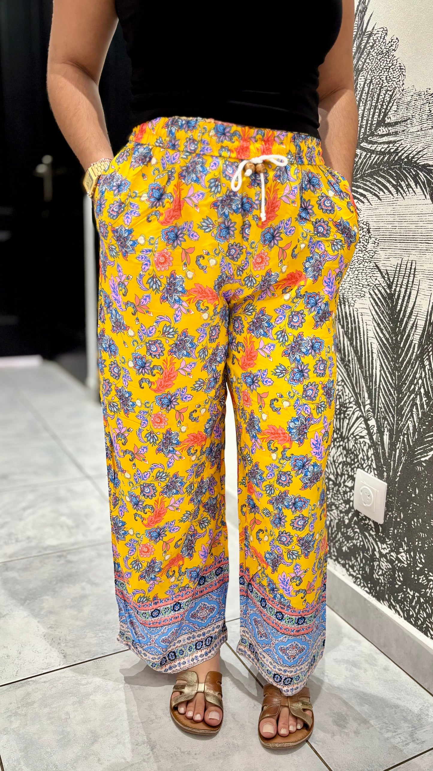Pantalon fluide M divers motifs