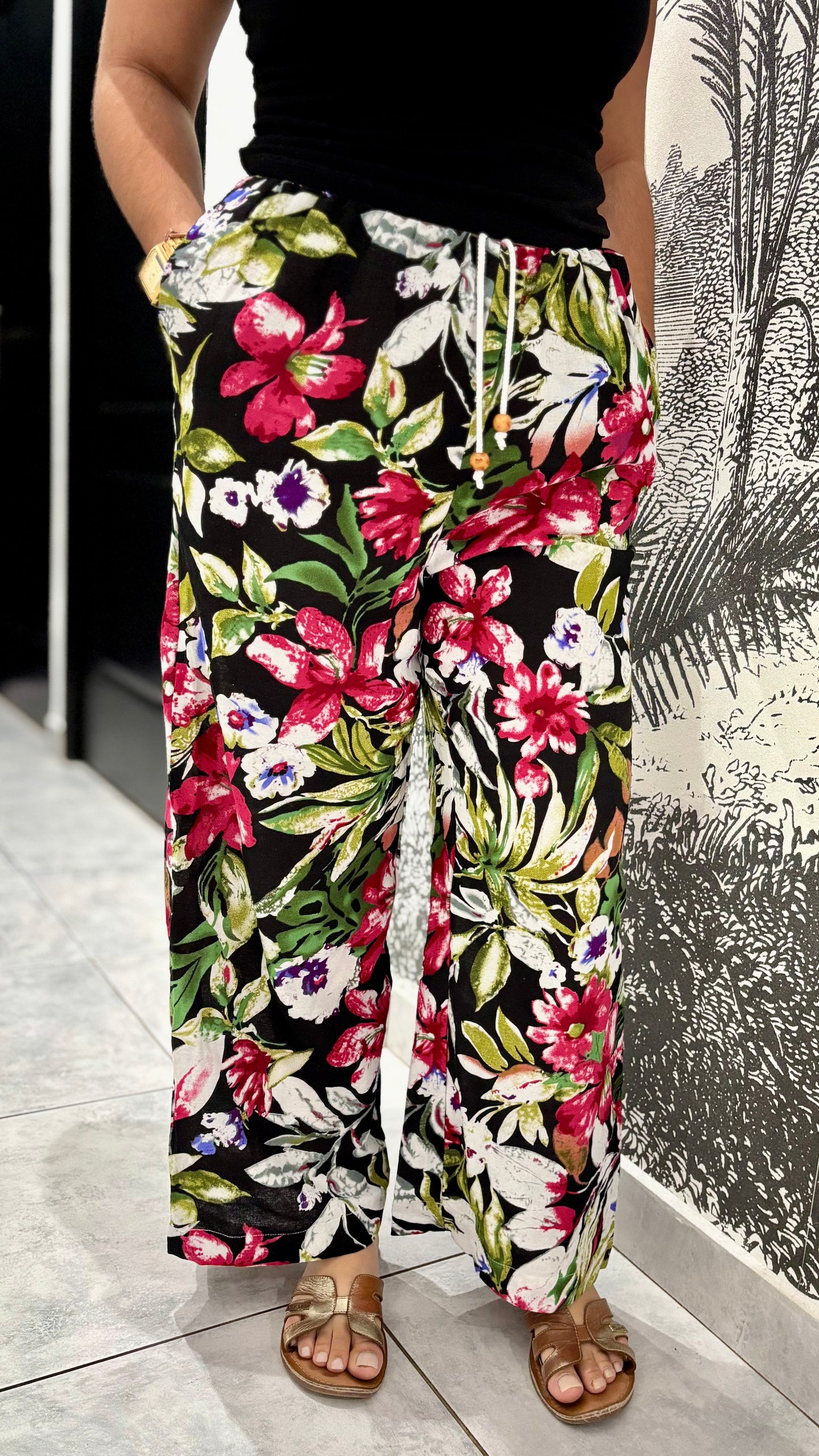 Pantalon fluide M divers motifs