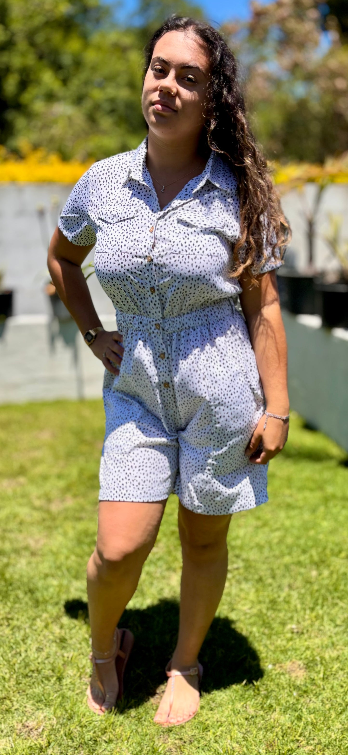Combi short tachetée