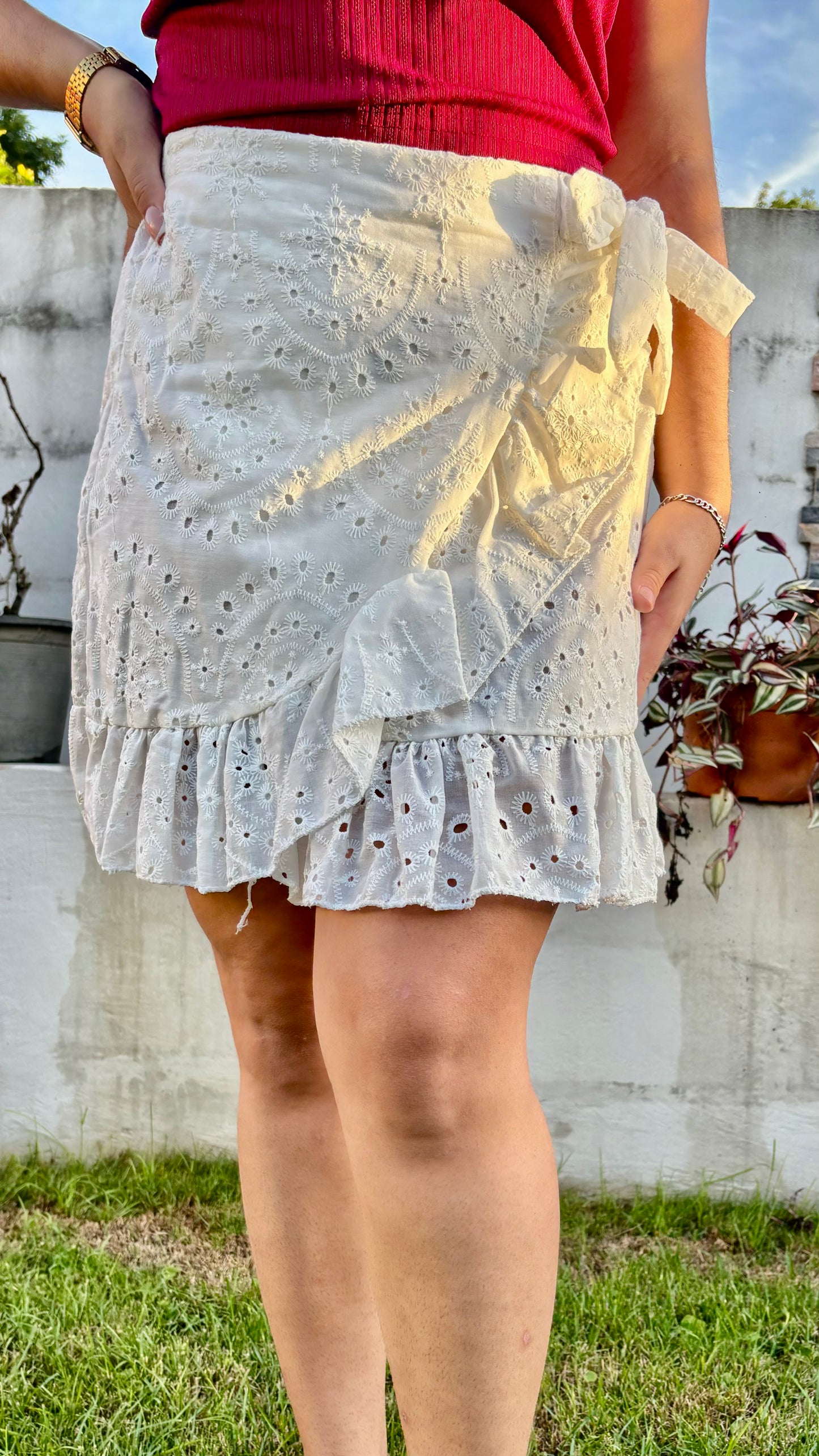 Jupe broderie anglaise