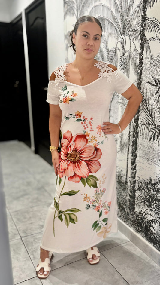 Robe longue florale