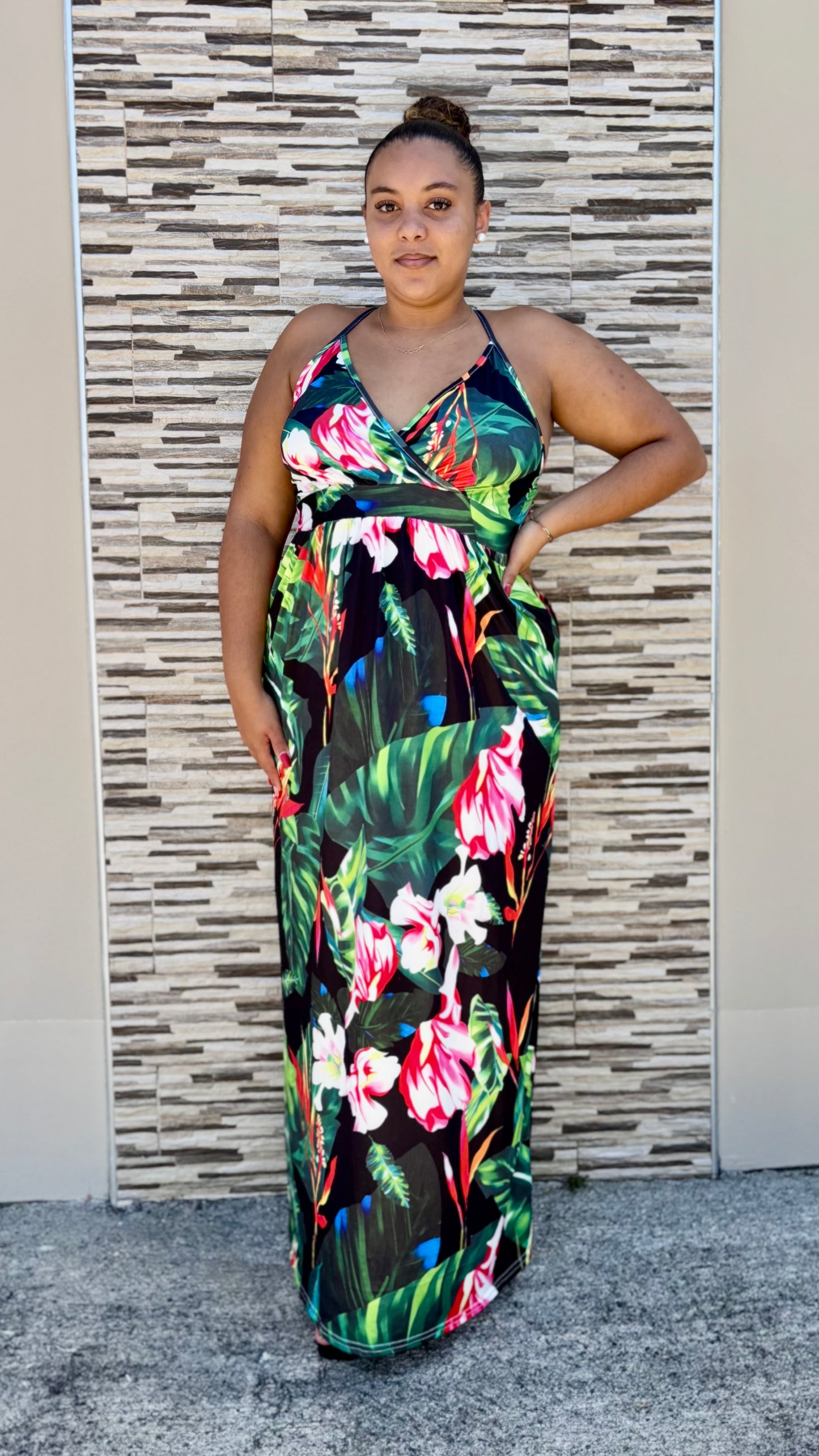 Robe longue fleurie