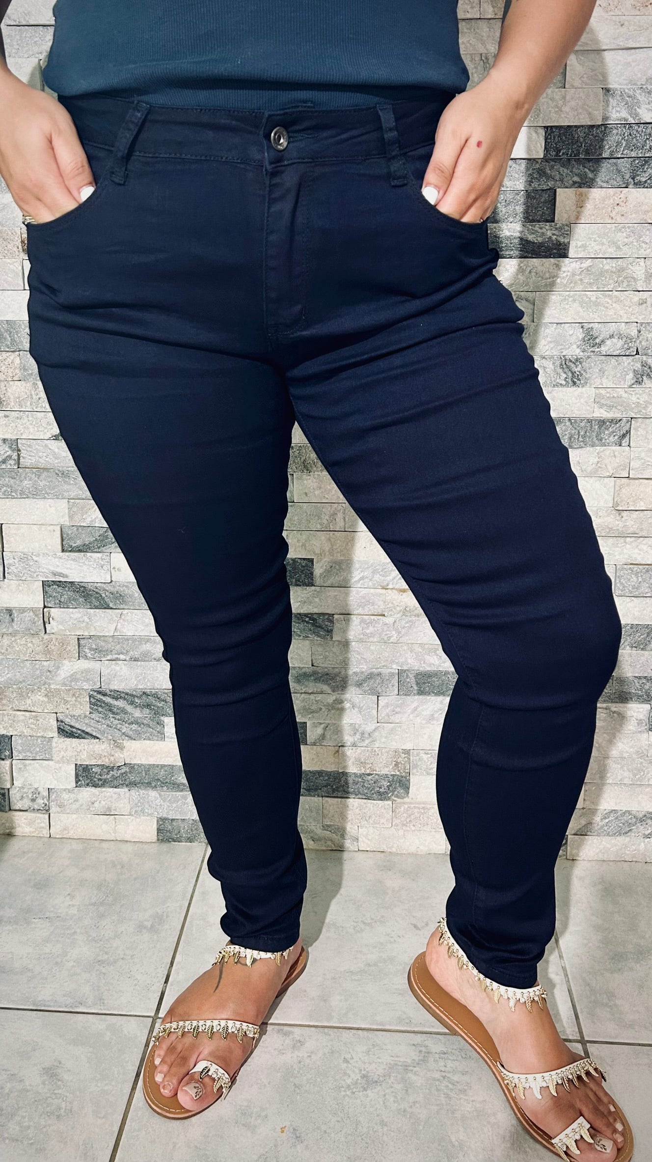 Jean slim extensible Marine