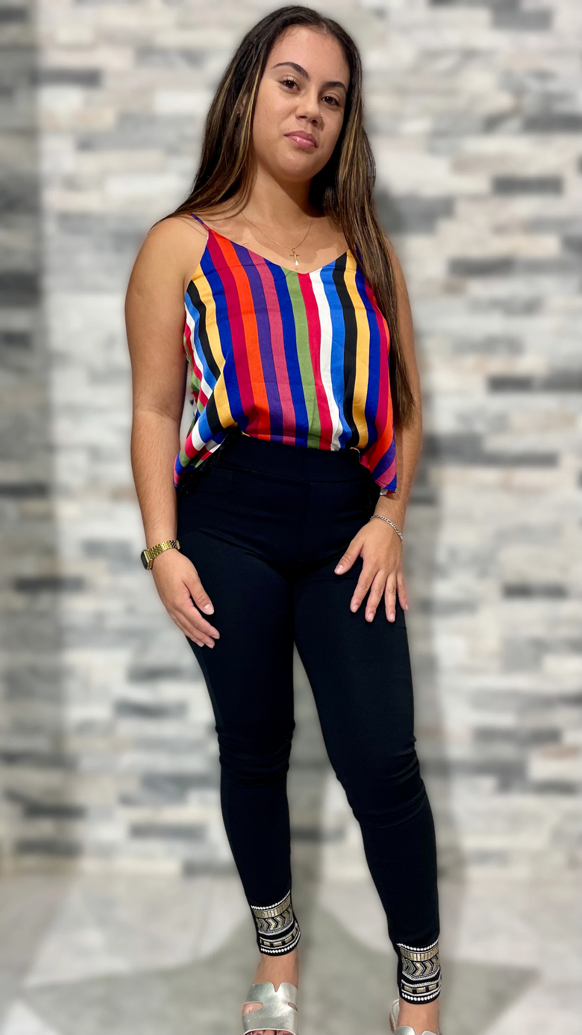 Pantalon slim motif aztèque