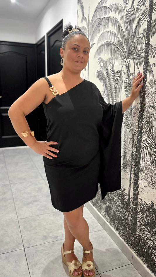 Robe courte manche chauve-souris