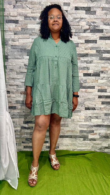 Robe courte légère manche longue – Ose Enfin - Main Image