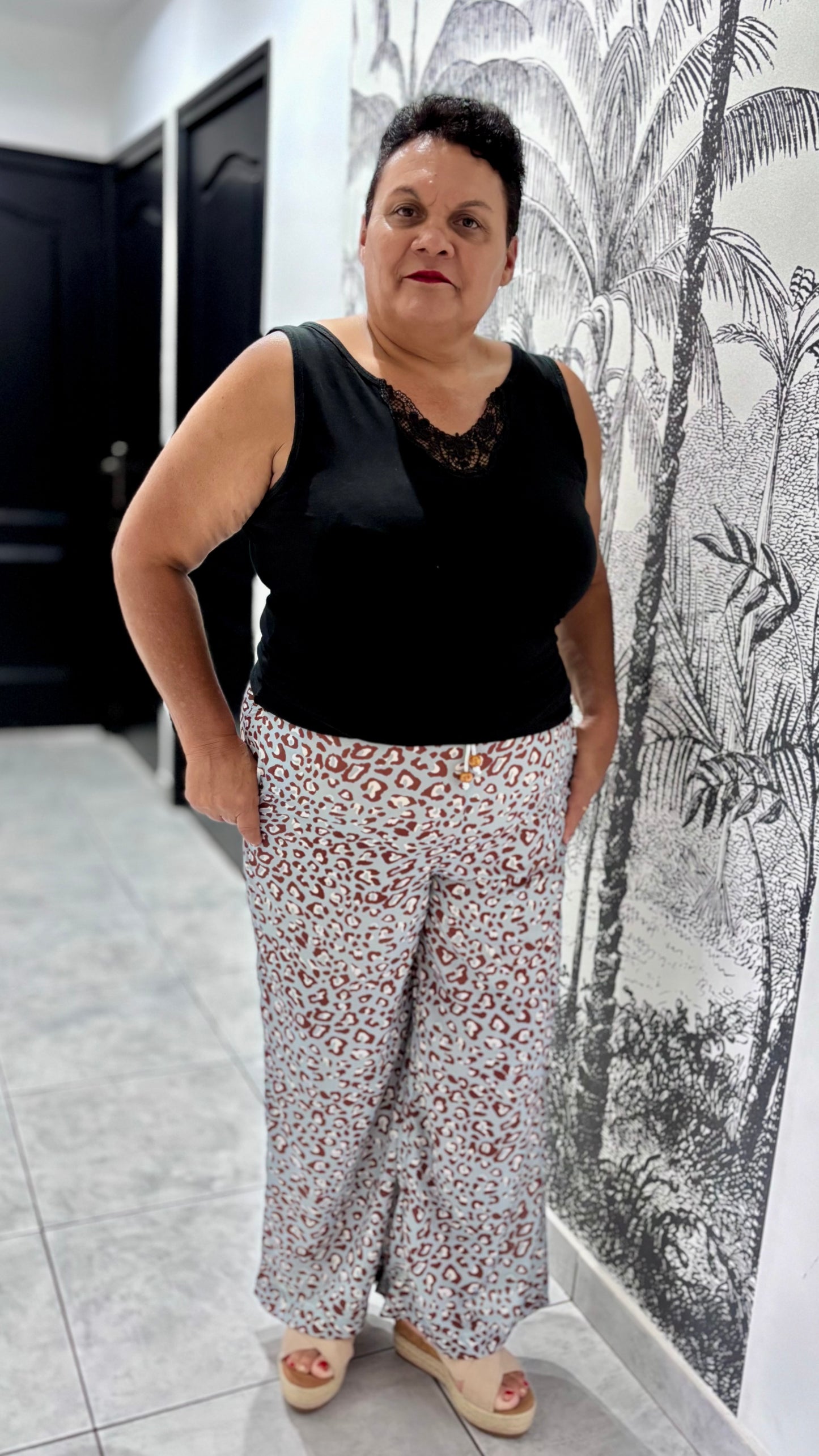 Pantalon fluide XL divers motifs