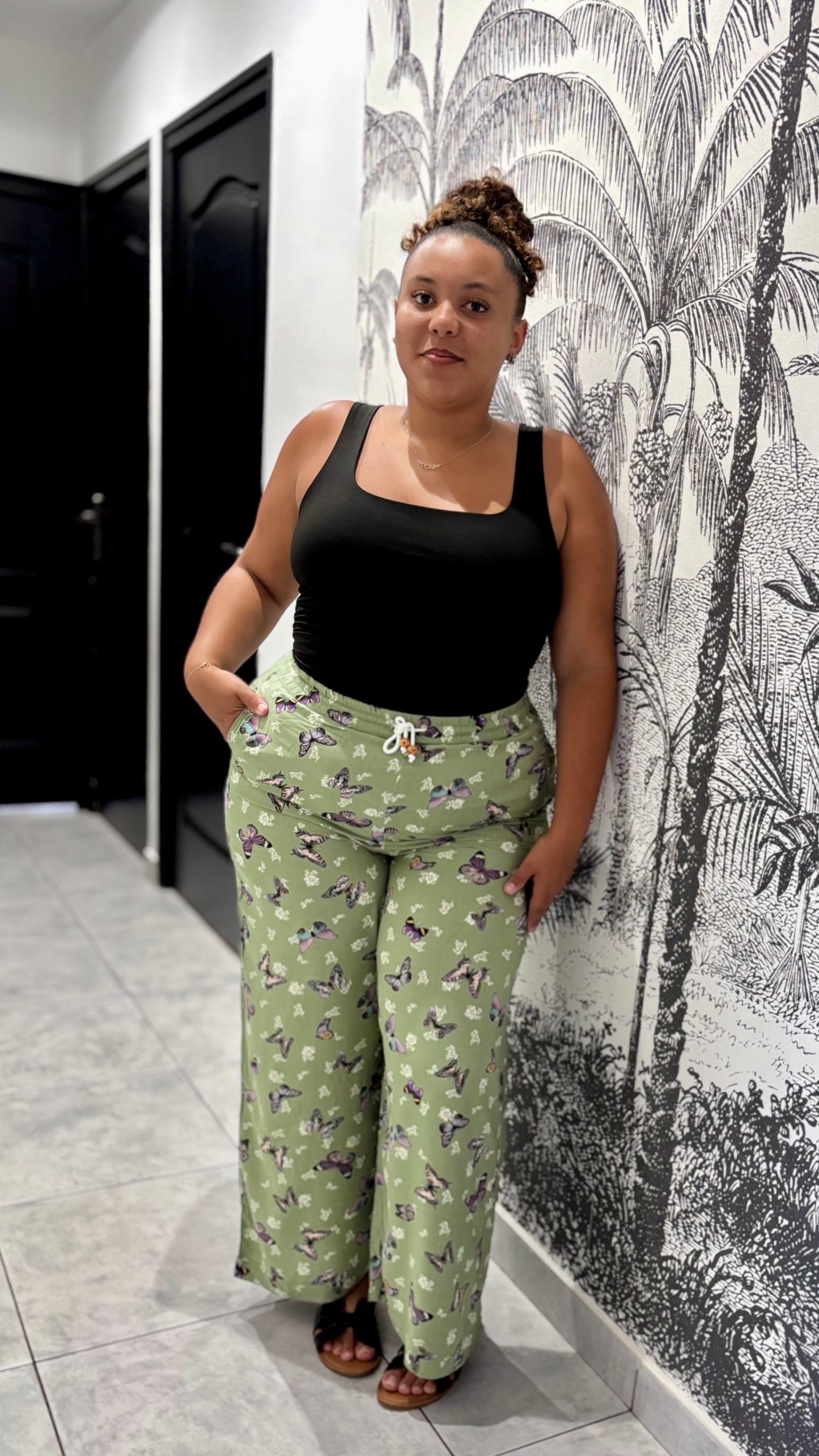 Pantalon fluide XL divers motifs