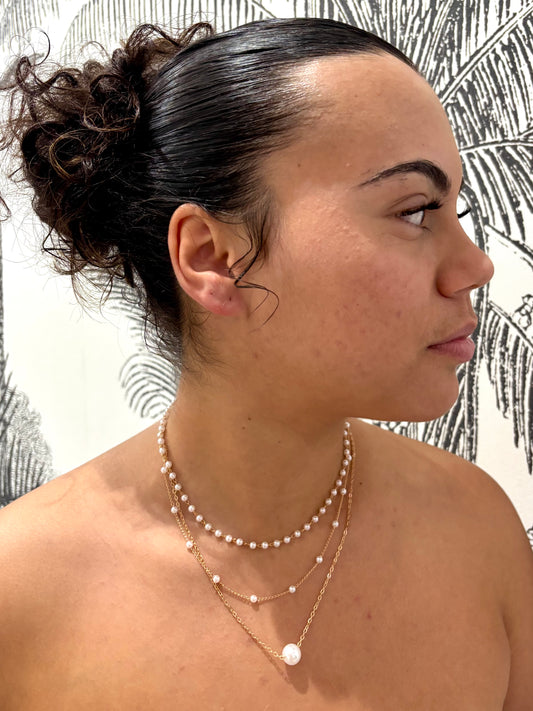 Collier Multi-Rangs Perles