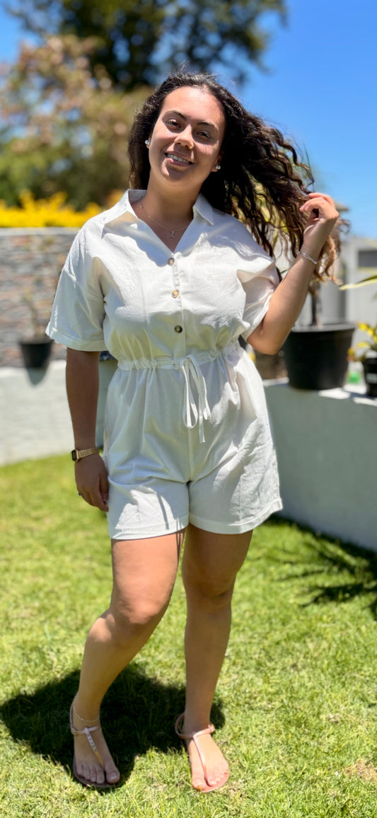 Combi short blanc